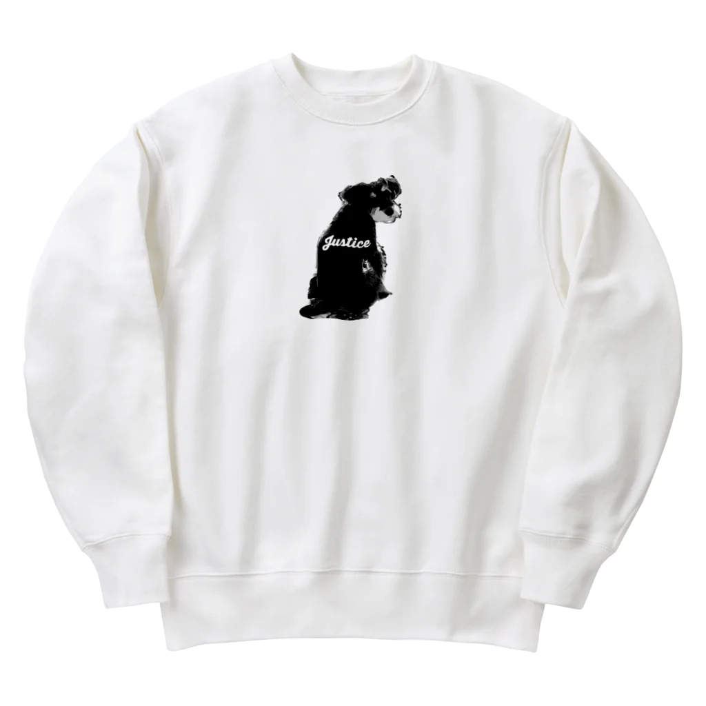 jastice1037の見返り犬ジャスティス Heavyweight Crew Neck Sweatshirt