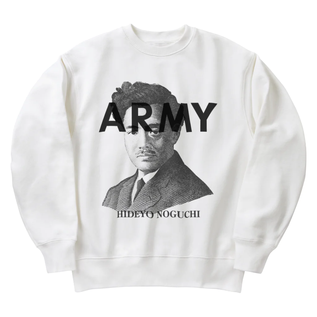 部屋とデニムとわたしのU.S.ARMYな野口英世さん Heavyweight Crew Neck Sweatshirt