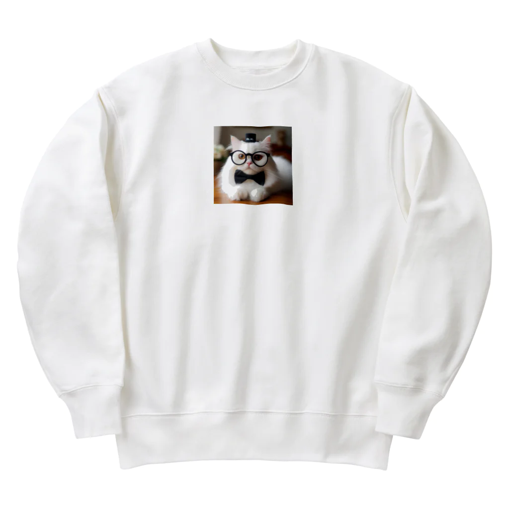 ai-AIの猫教授 Heavyweight Crew Neck Sweatshirt