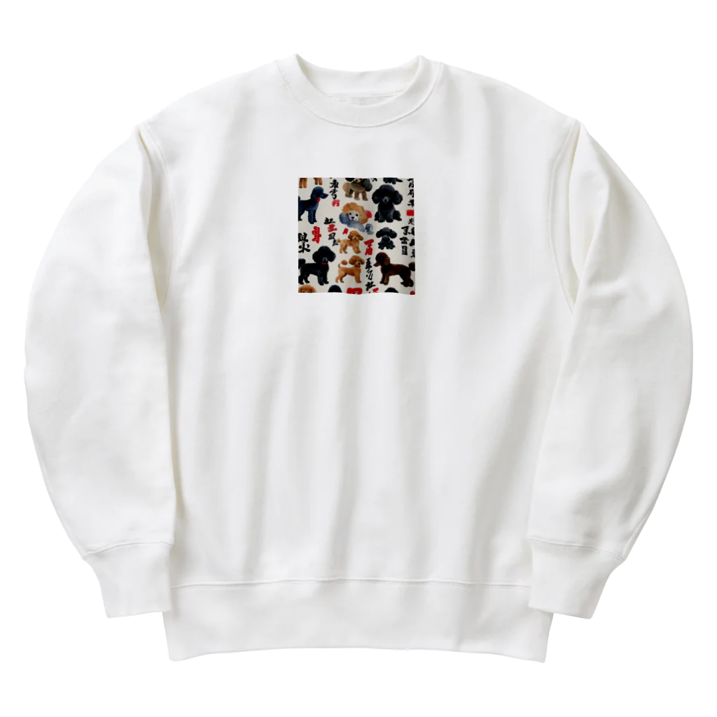 動物ショップのトイプードル Heavyweight Crew Neck Sweatshirt