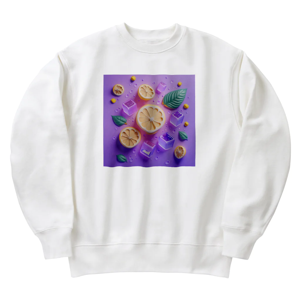 chan-takehaniの爽やかなレモンのひととき Heavyweight Crew Neck Sweatshirt