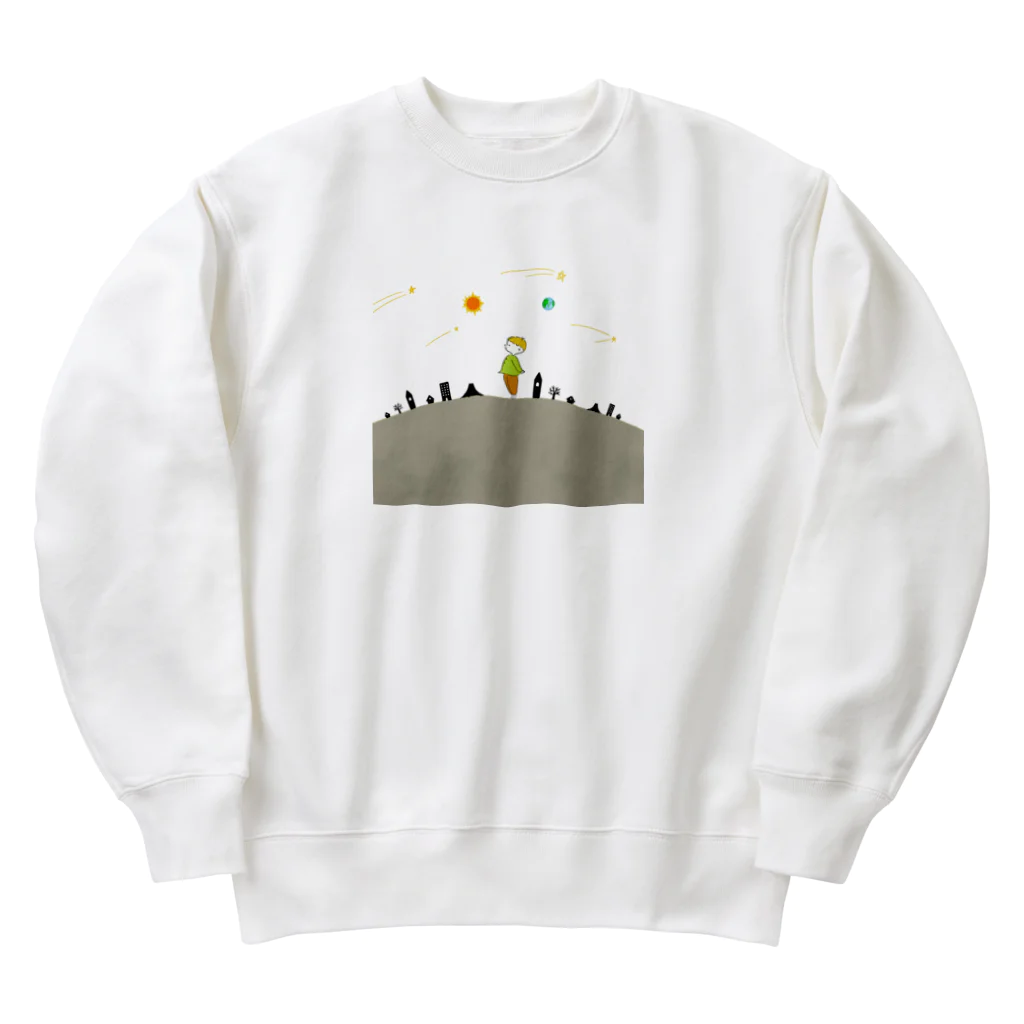 ゆきのアトリエの広い宇宙と男の子 Heavyweight Crew Neck Sweatshirt