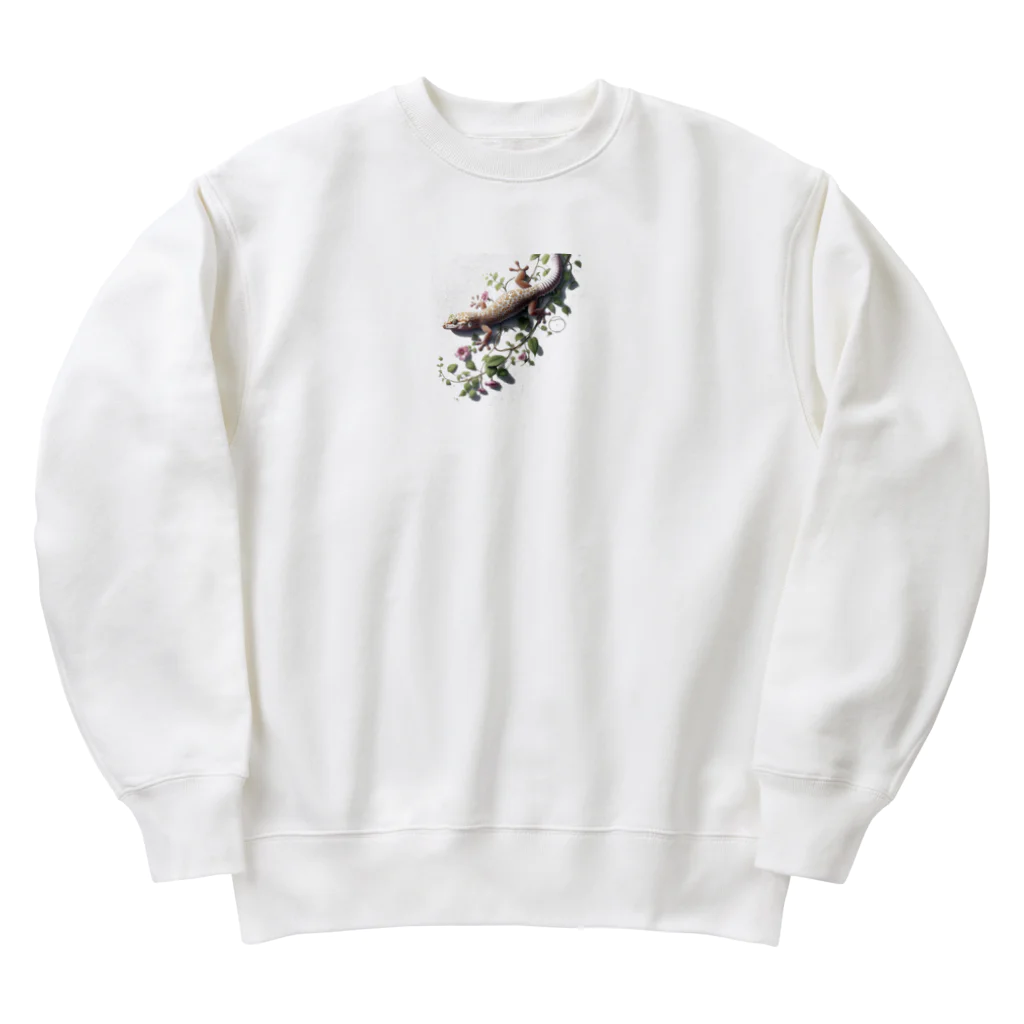 shion_soのヤモリとお散歩 Heavyweight Crew Neck Sweatshirt