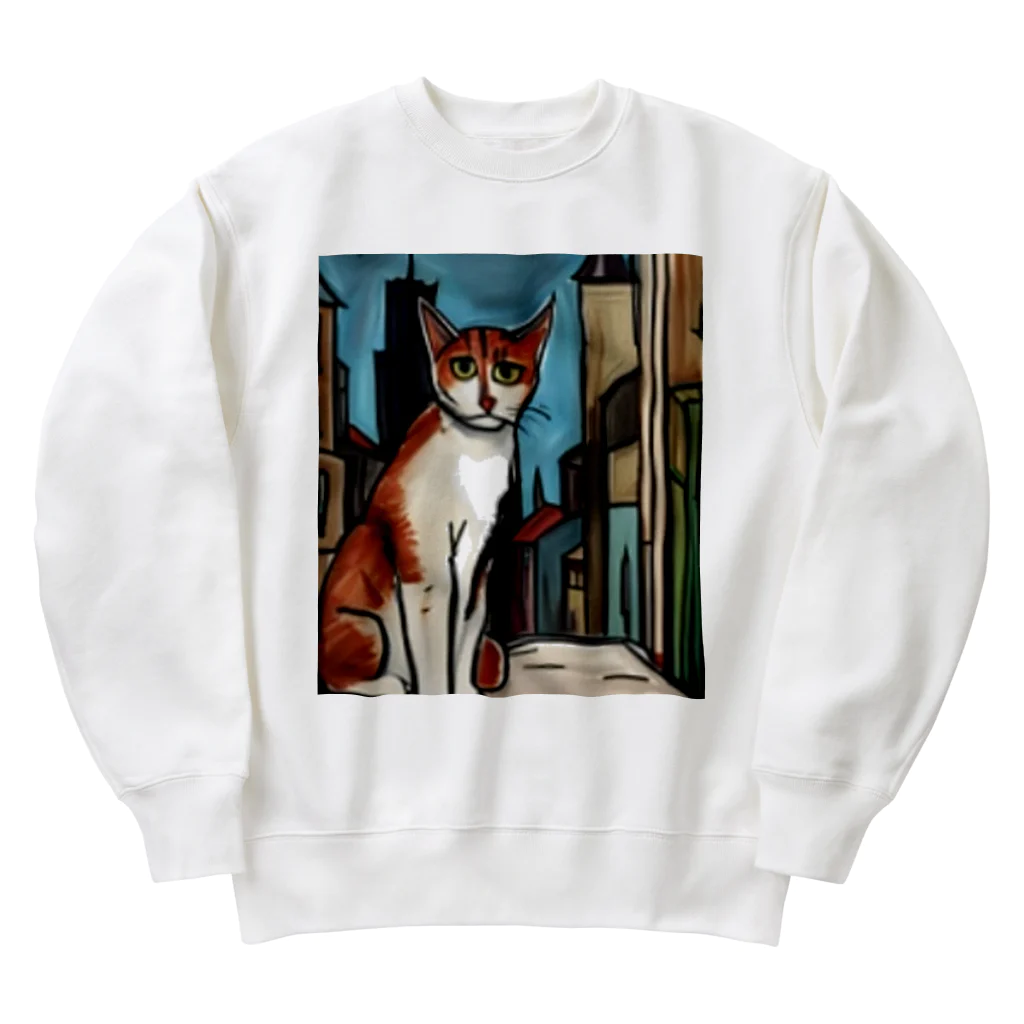 Ppit8の明け方の路地で Heavyweight Crew Neck Sweatshirt