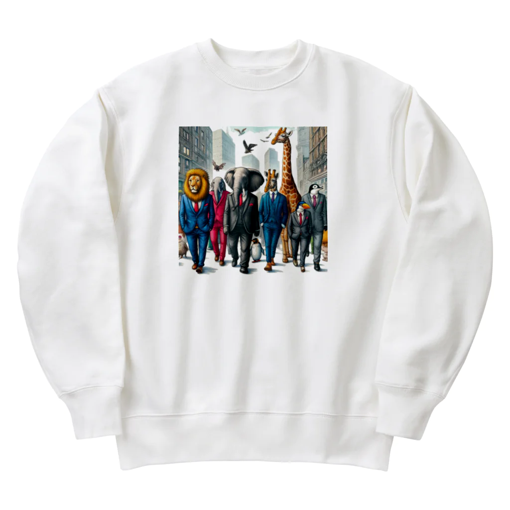 Tunakon_bのビジネスアニマルズ Heavyweight Crew Neck Sweatshirt