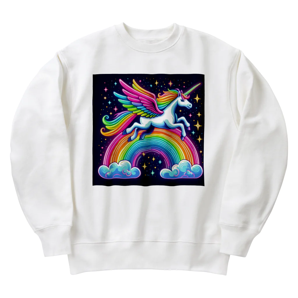 momonekokoのネオンカラーのユニコーン Heavyweight Crew Neck Sweatshirt