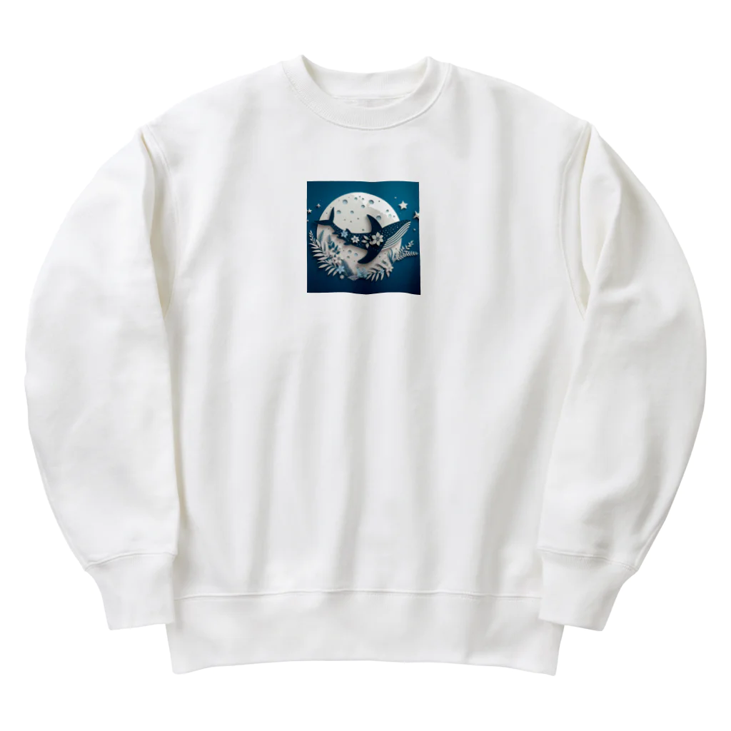 ココナッツアイランド©️のジンベイザメ Heavyweight Crew Neck Sweatshirt