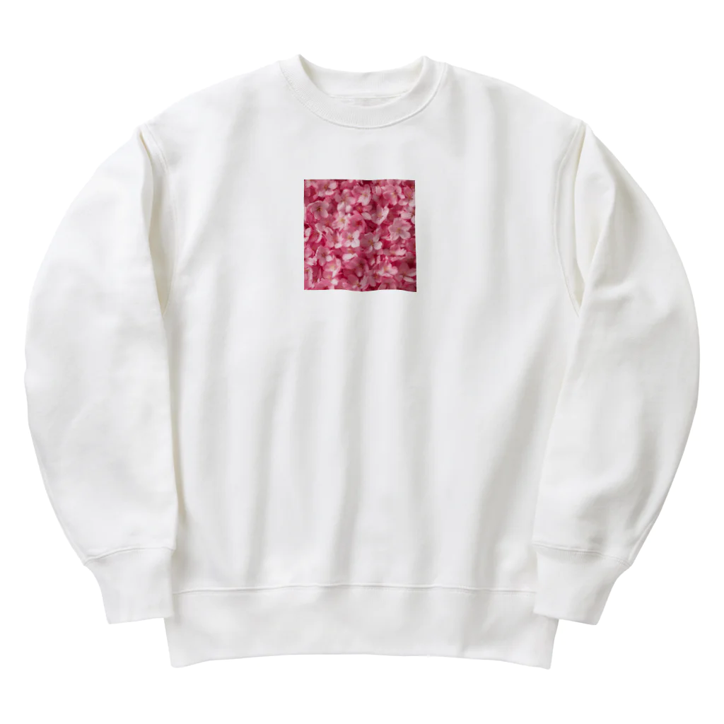 オンラインショップイエローリーフのピンクの花　桜　綺麗 Heavyweight Crew Neck Sweatshirt