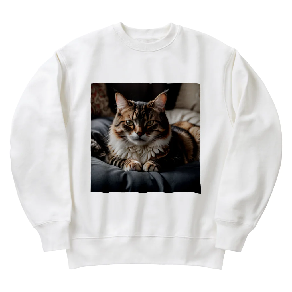 zigerparkのクッションと猫 Heavyweight Crew Neck Sweatshirt