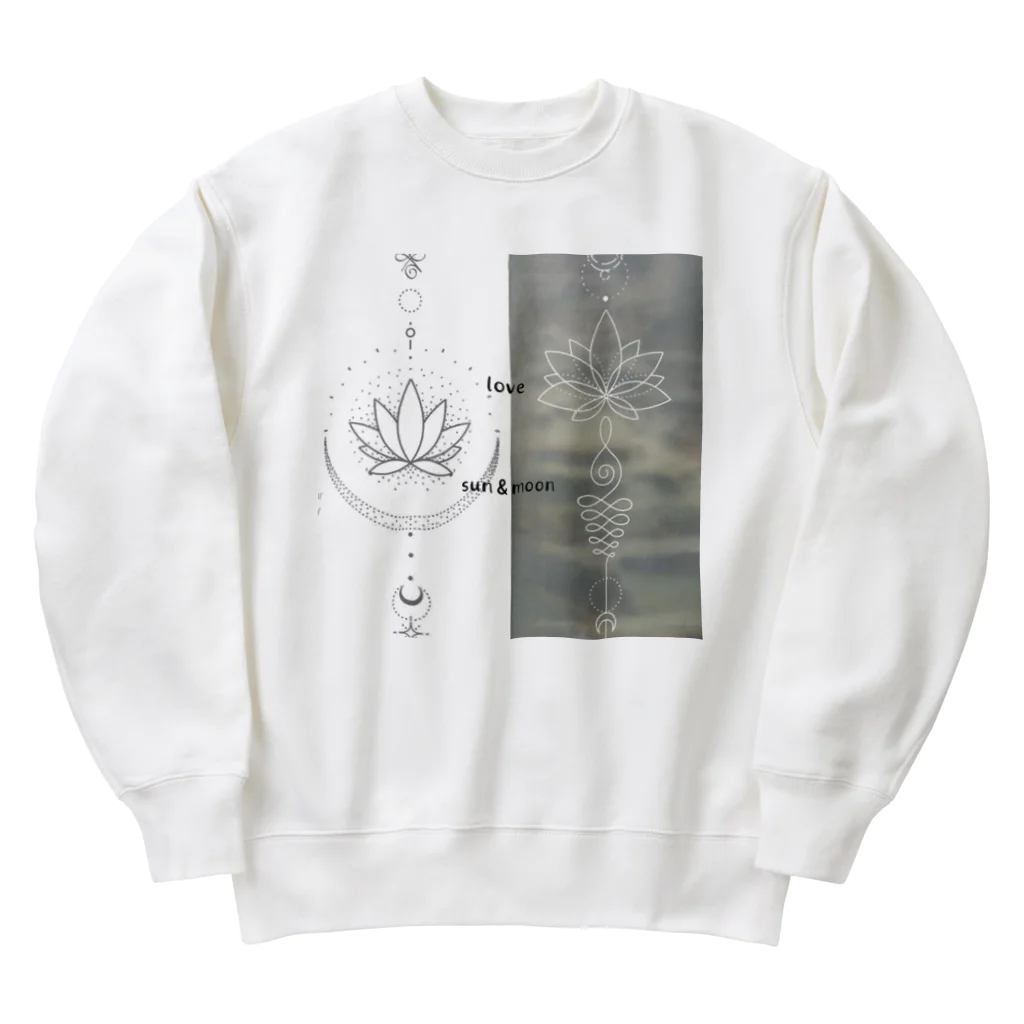 Shop Miwa1 の太陽と月◎●○love Heavyweight Crew Neck Sweatshirt