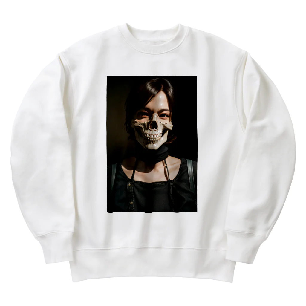 キャンパーの女性のガイコツ Heavyweight Crew Neck Sweatshirt