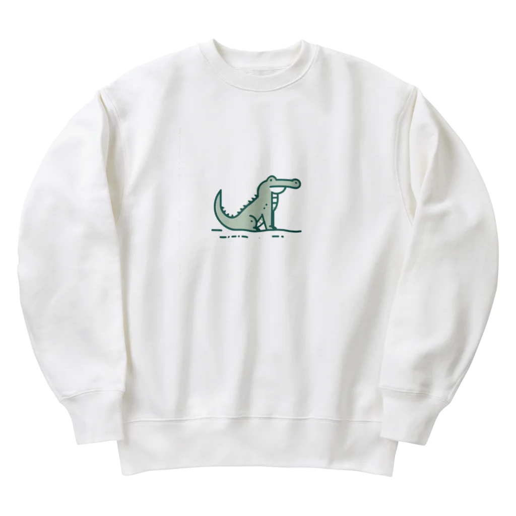 waniwanipanikuの身体をおこしたワニ Heavyweight Crew Neck Sweatshirt