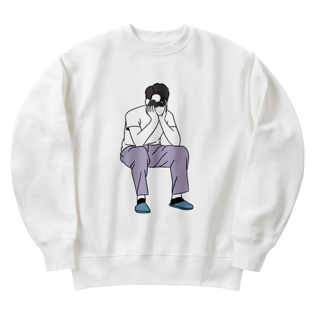 納豆ごはんのイケメンとお話し中 Heavyweight Crew Neck Sweatshirt