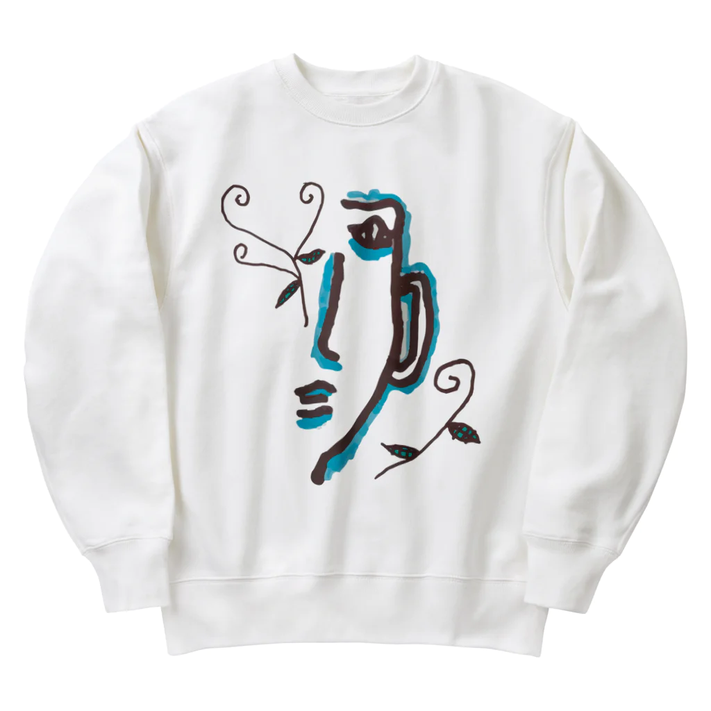 yukaridesignの静けさの朝 Heavyweight Crew Neck Sweatshirt