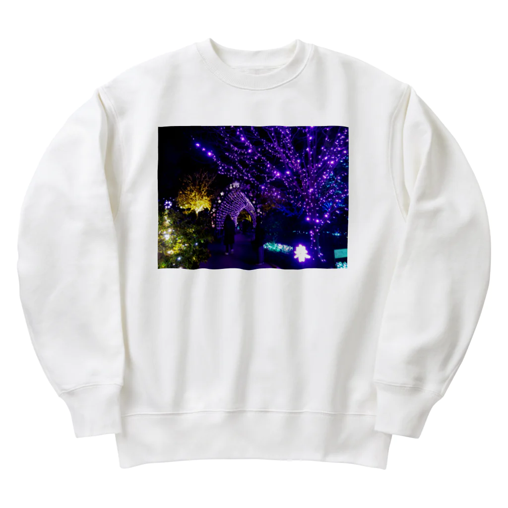 morinoyouseiのキラキラ輝くイルミネーションの世界 Heavyweight Crew Neck Sweatshirt