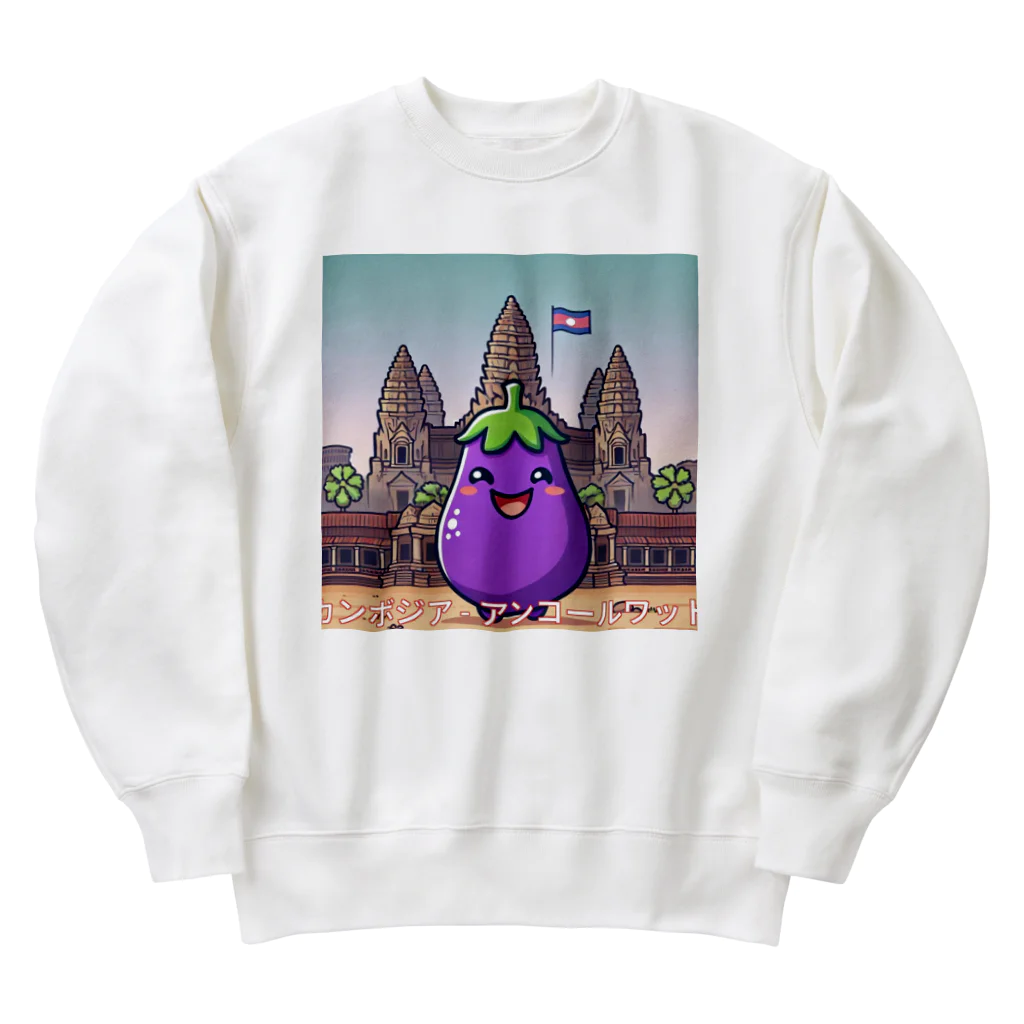 レトロのナスビーカンボジアへ行く Heavyweight Crew Neck Sweatshirt