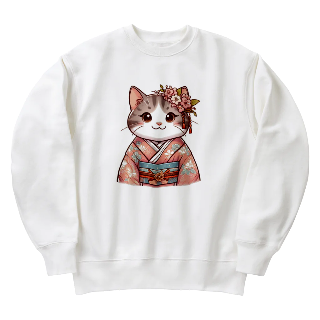 sophie138の舞妓ネコおにゃん Heavyweight Crew Neck Sweatshirt