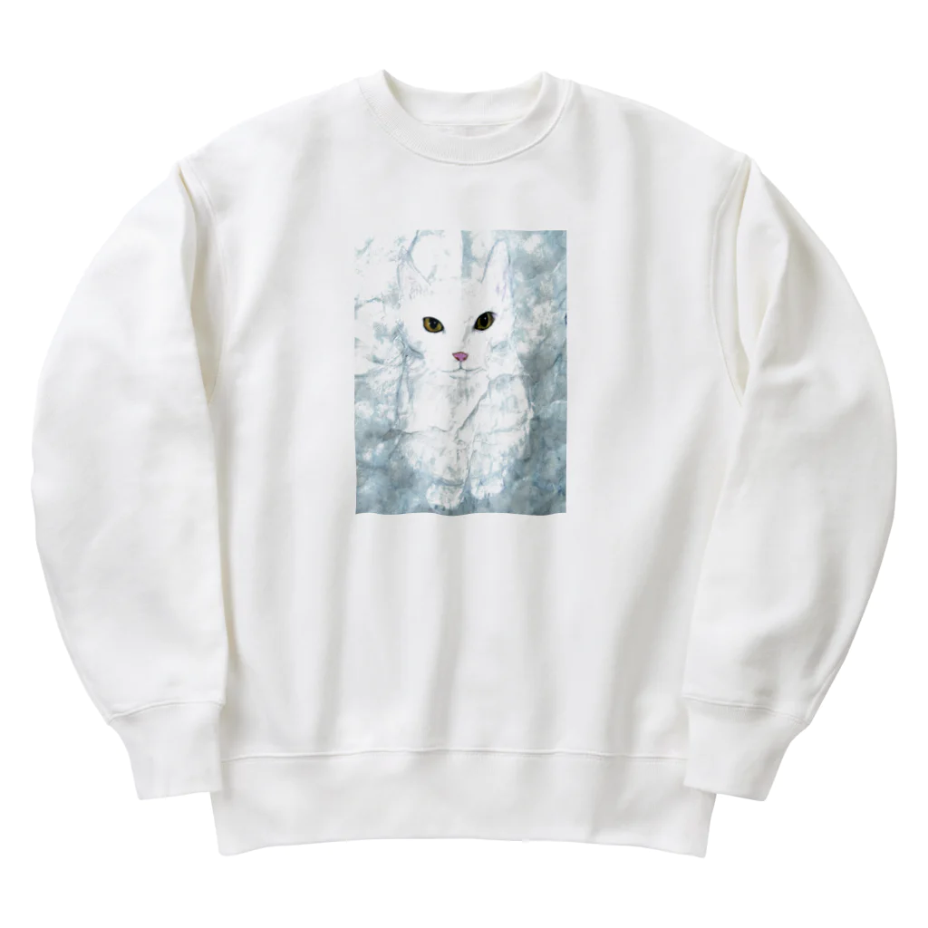 hiruneko369の神猫 Heavyweight Crew Neck Sweatshirt