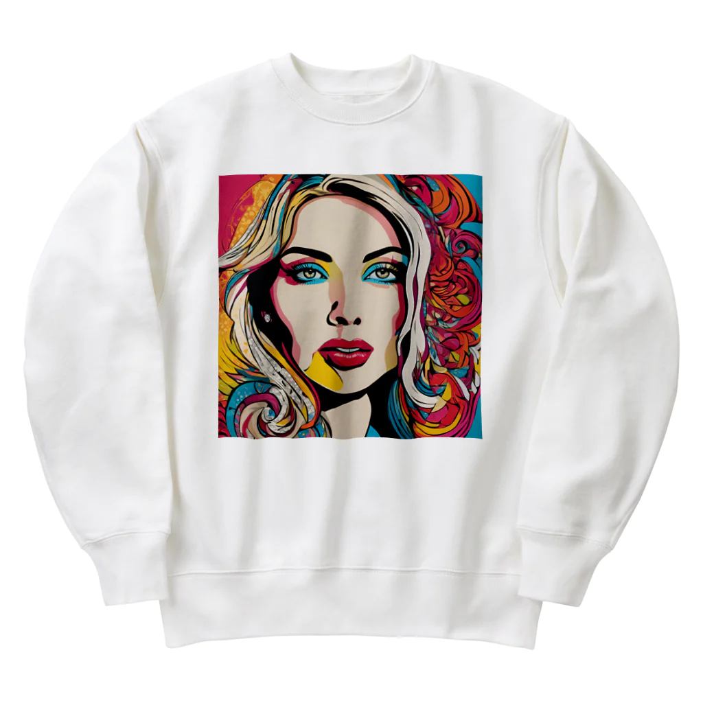 8890のポップアート Heavyweight Crew Neck Sweatshirt