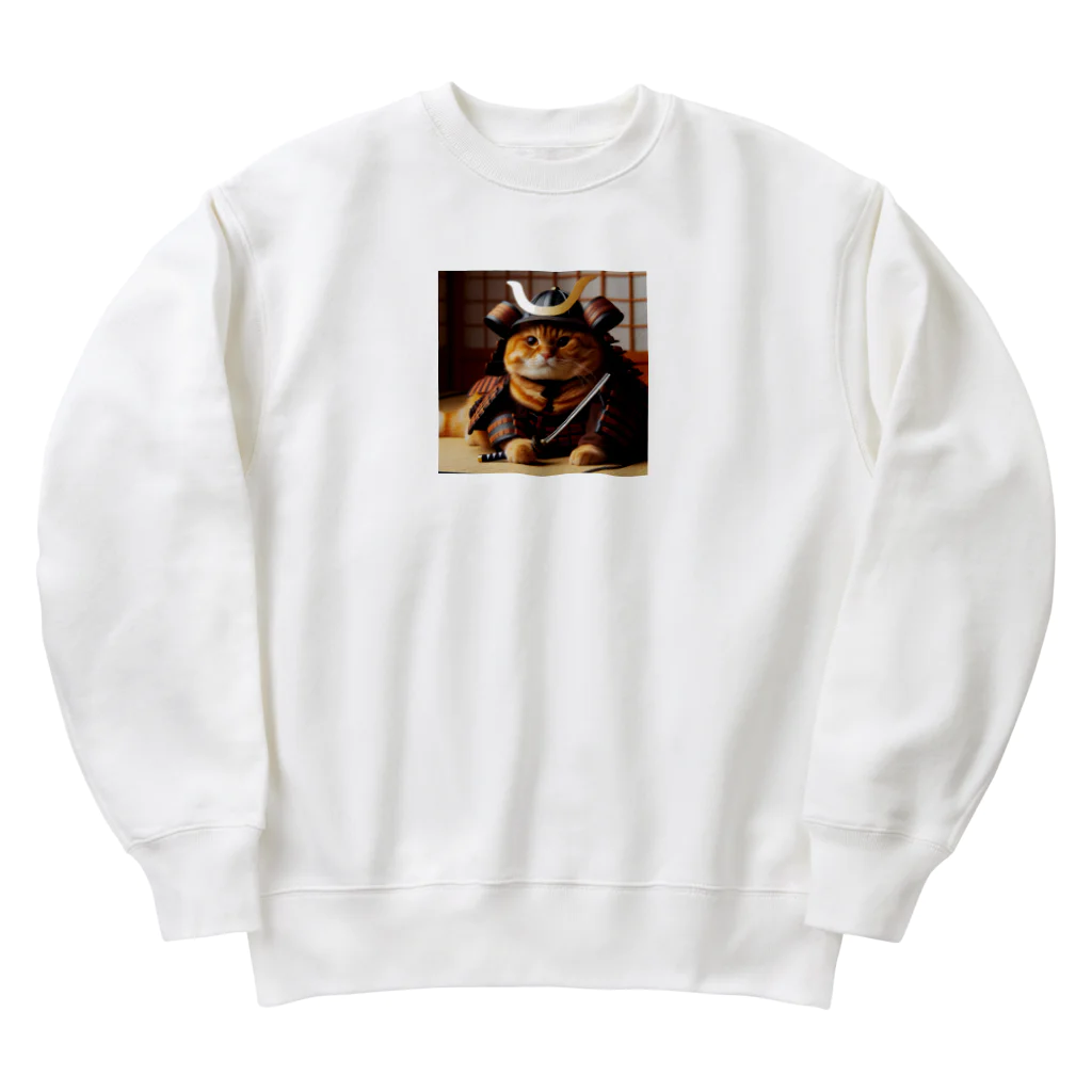 hypergoのねこねこ侍　SAMURAI cat Heavyweight Crew Neck Sweatshirt