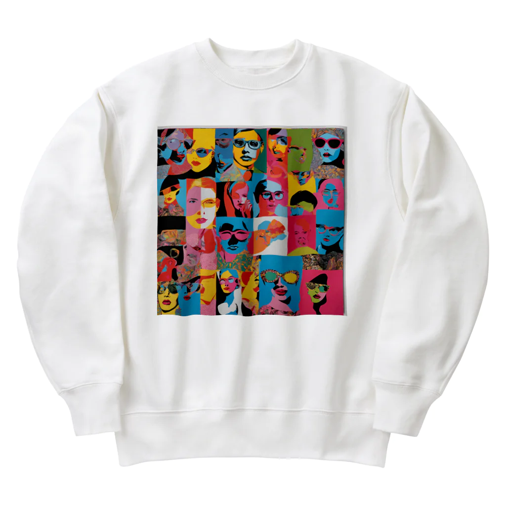 8890のポップアート Heavyweight Crew Neck Sweatshirt