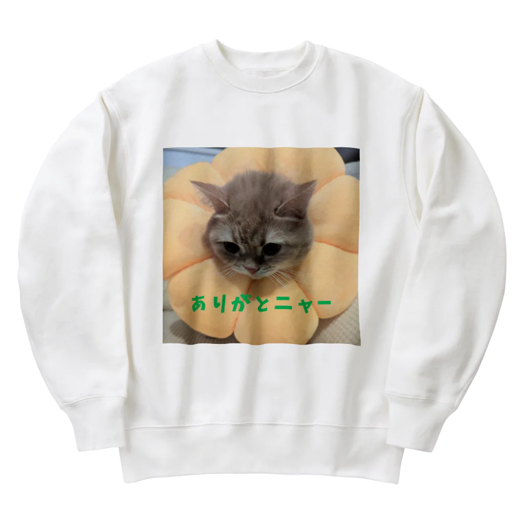 KONEKO_NEKOのありがとニャンコ Heavyweight Crew Neck Sweatshirt