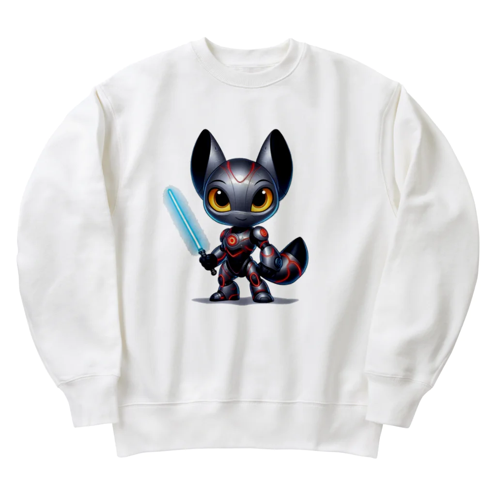 ゆうちゃんNFTいいねの耳長フェネックちゃんヒーローバージョン Heavyweight Crew Neck Sweatshirt