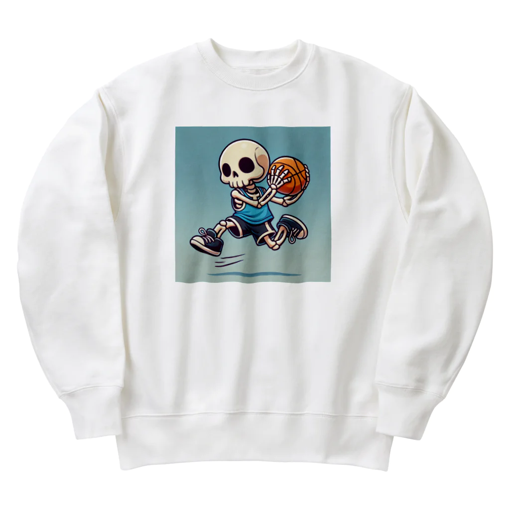 Oz techのスカルフープ：ゴーストプレイヤーのダンクショット Heavyweight Crew Neck Sweatshirt