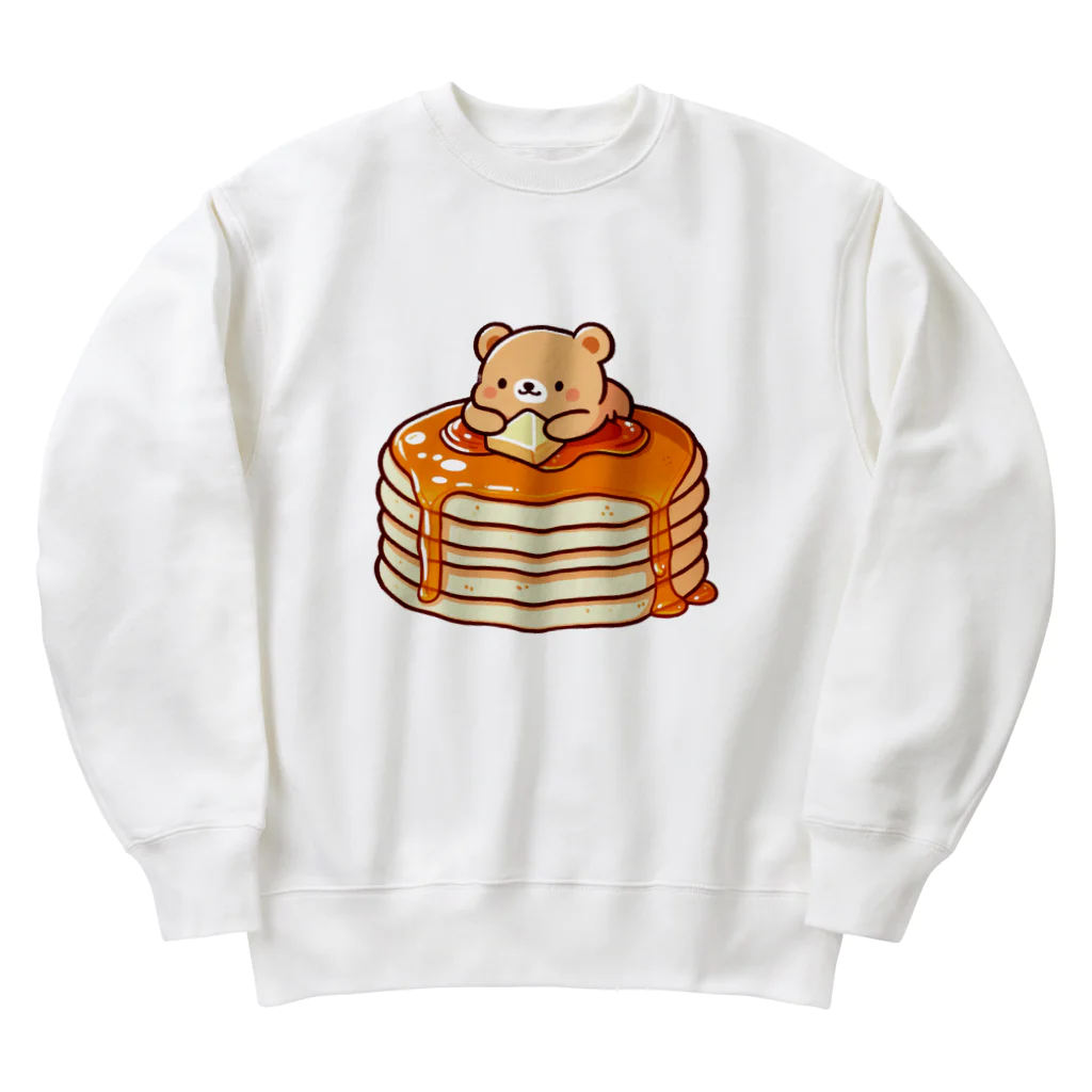 Slabo+Kariiのホットケーキとクマさん Heavyweight Crew Neck Sweatshirt