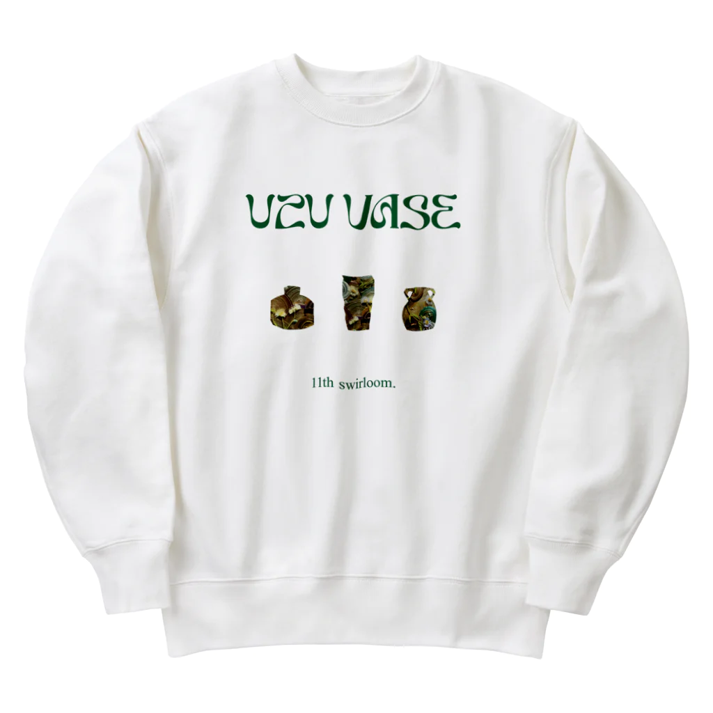 渦を11年描いてる人の渦と花瓶 Heavyweight Crew Neck Sweatshirt