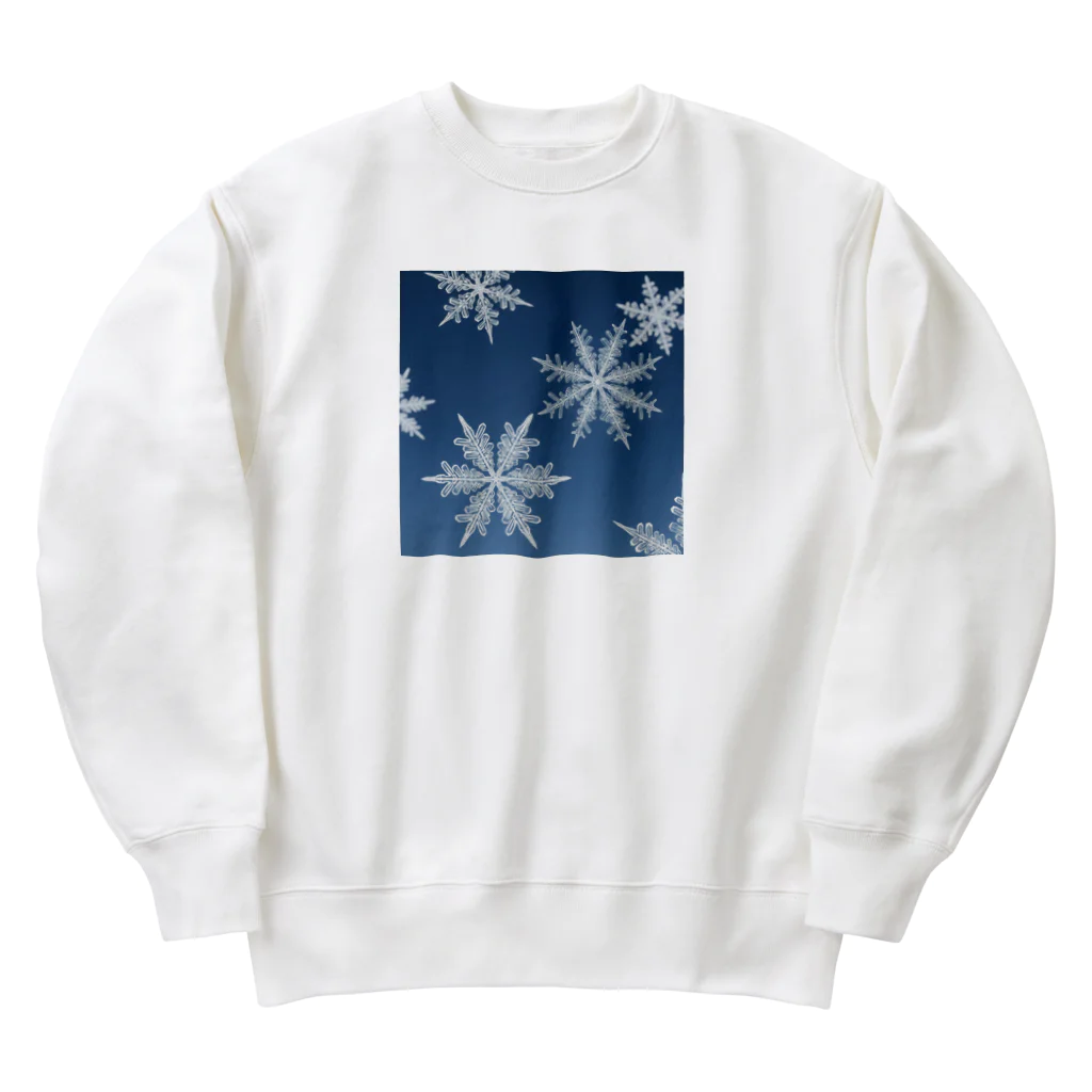 EijiPonの幾何学の雪の結晶 Heavyweight Crew Neck Sweatshirt