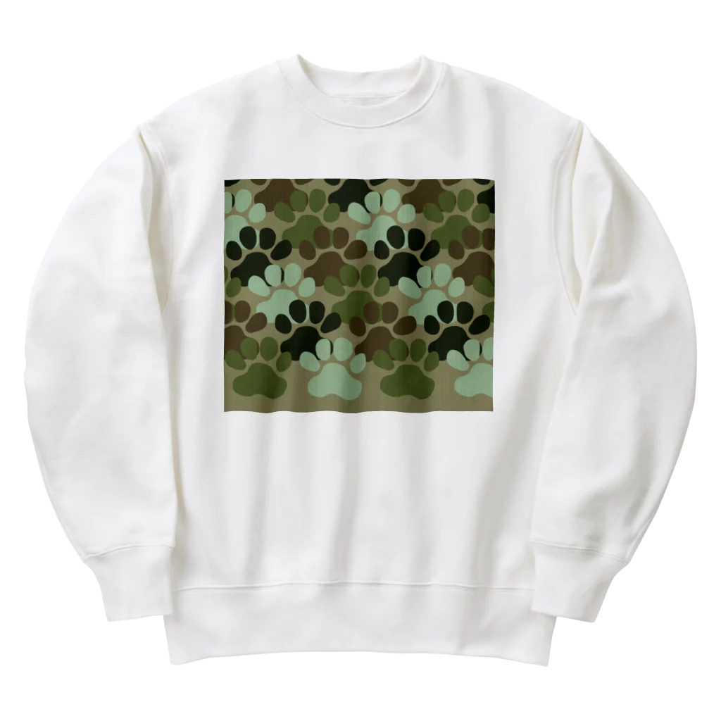 onehappinessの肉球　迷彩柄 Heavyweight Crew Neck Sweatshirt