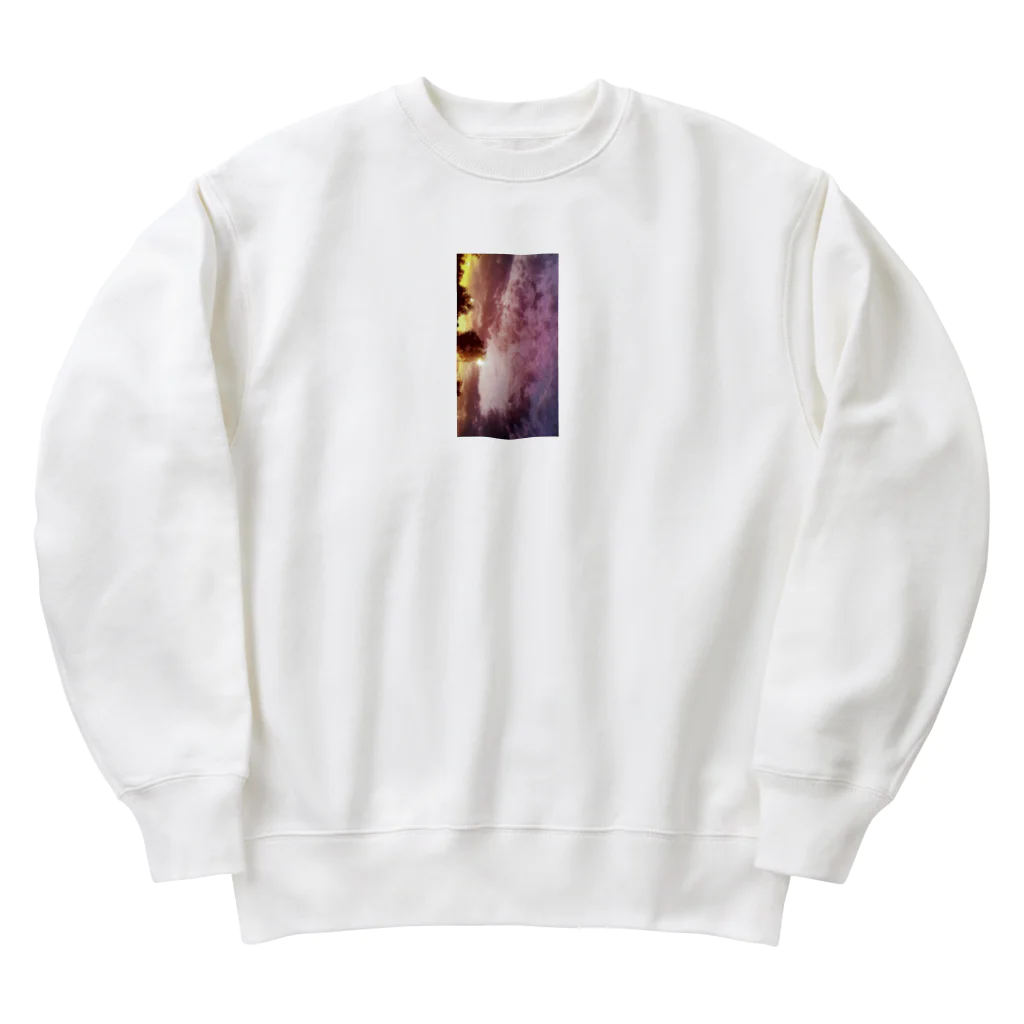 ニブイチ屋のマジックアワー（縦） Heavyweight Crew Neck Sweatshirt