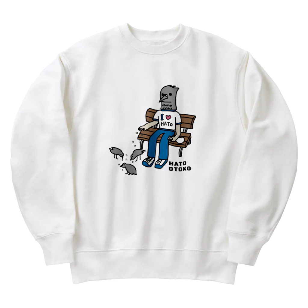 すとろべりーガムFactoryのハトにエサをやるハト男 Heavyweight Crew Neck Sweatshirt