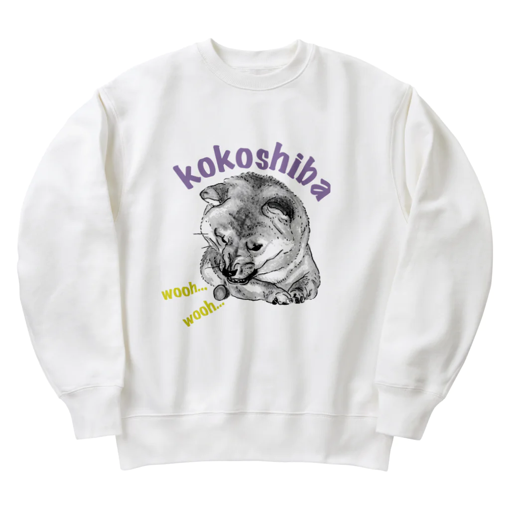 kokoshibaのガルルしばいぬ Heavyweight Crew Neck Sweatshirt