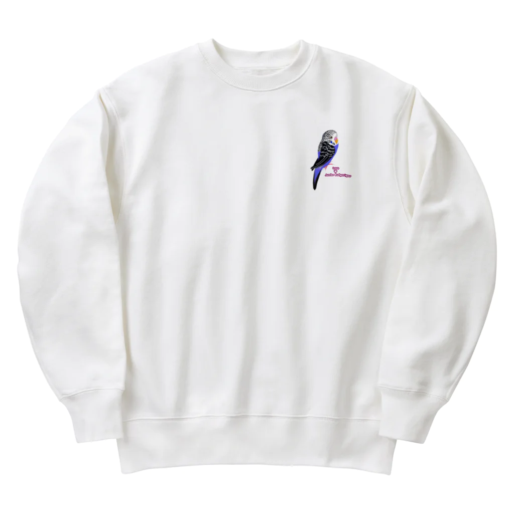 Lily bird（リリーバード）のジャンボセキセイインコ ロゴ入り② Heavyweight Crew Neck Sweatshirt