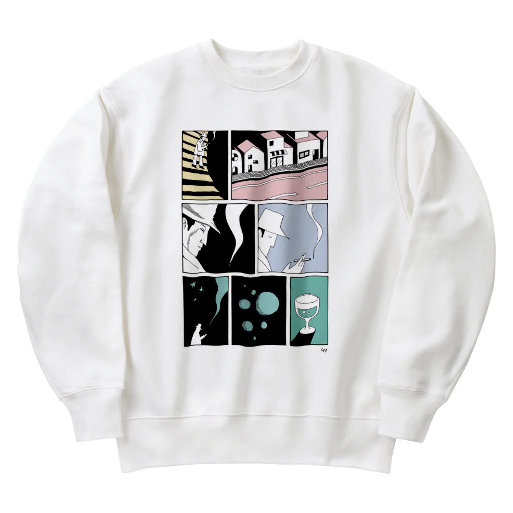 キャー！素敵の漫画「夜と義理」 Heavyweight Crew Neck Sweatshirt