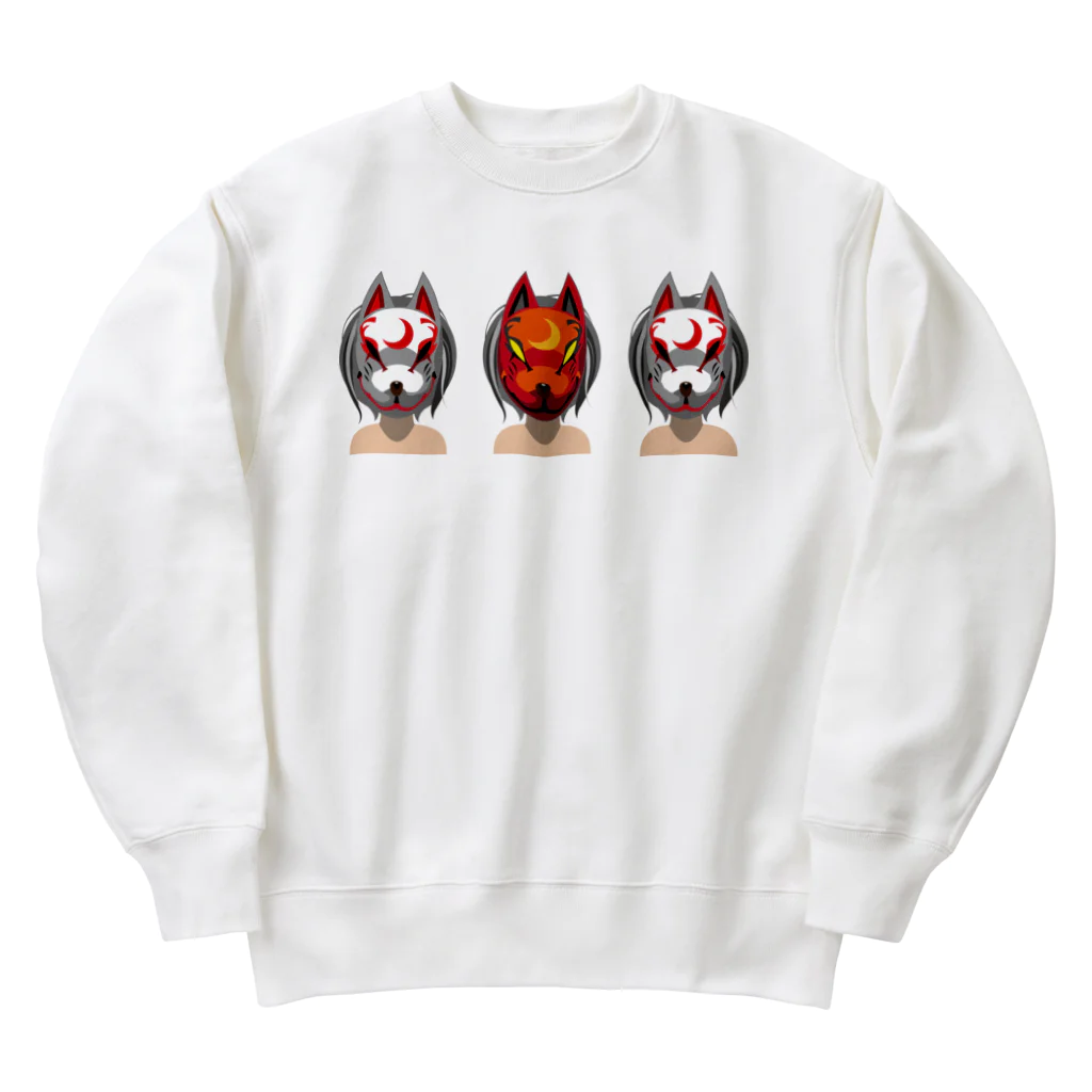 月が輝くこんな夜にの狐兄弟 Heavyweight Crew Neck Sweatshirt