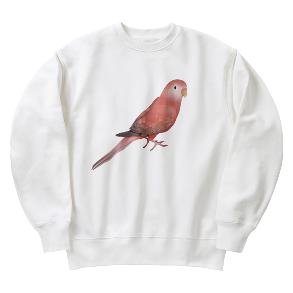 まめるりはことりのアキクサインコ　ピンク【まめるりはことり】 Heavyweight Crew Neck Sweatshirt