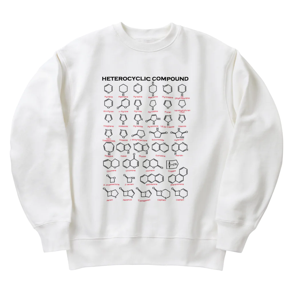 U Libraryの複素環＋英名(有機化学) Heavyweight Crew Neck Sweatshirt