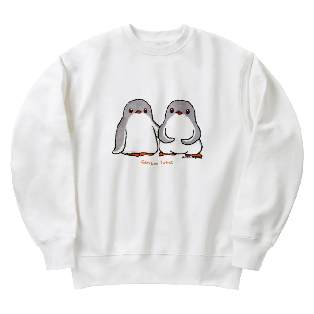 ヤママユ(ヤママユ・ペンギイナ)のふたごのジェンツーペンギン(ロゴあり) Heavyweight Crew Neck Sweatshirt