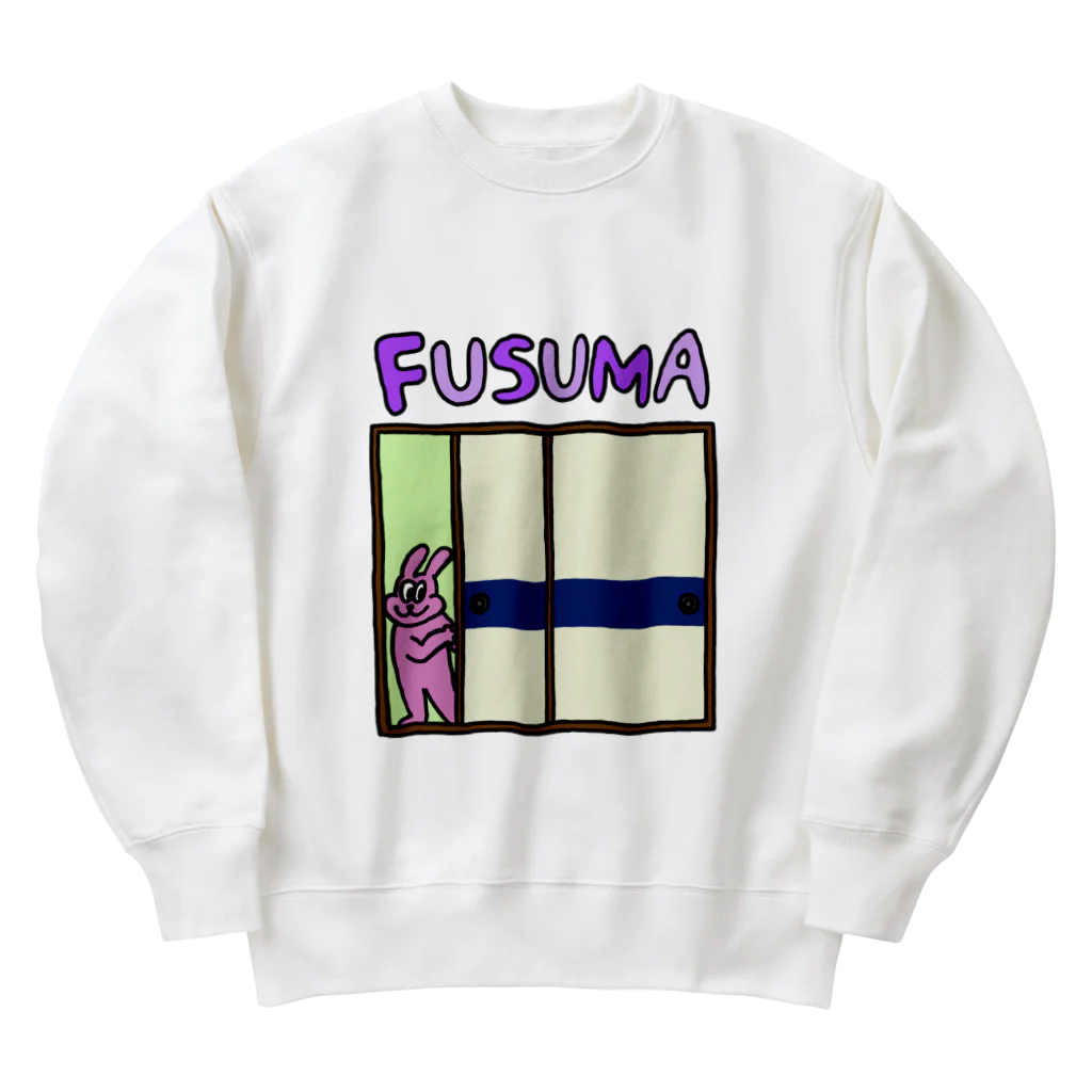 fusumerのうさぎとふすま（紺帯） Heavyweight Crew Neck Sweatshirt