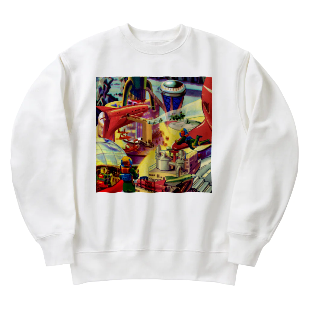 NAZONAZO-Storeのレトロ・ユニバースb Heavyweight Crew Neck Sweatshirt