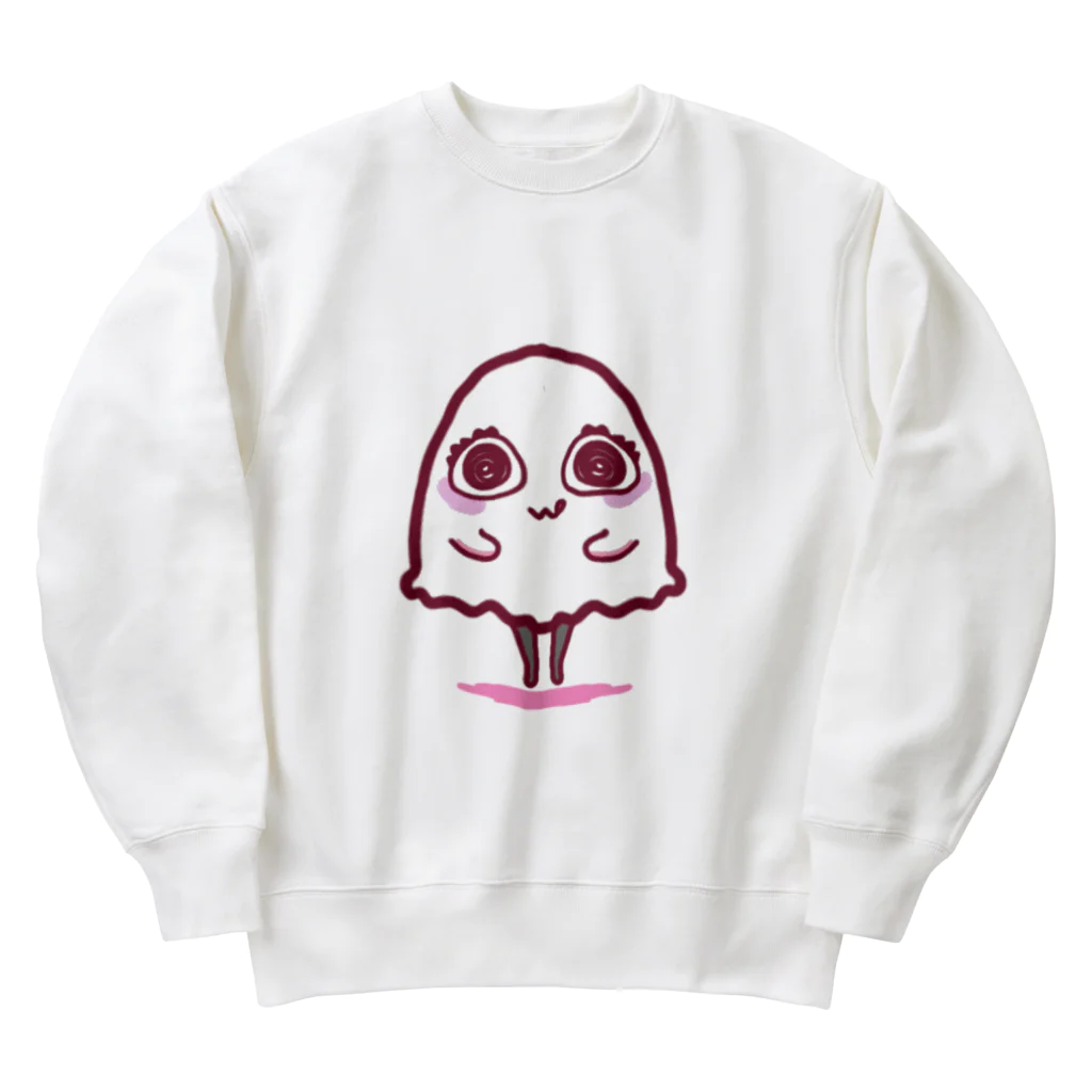 Ri0のいたずらおばけちゃん(ぴんく) Heavyweight Crew Neck Sweatshirt