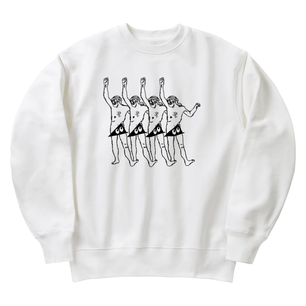 stereovisionの踊るキリスト+局部にはスリスリくん Heavyweight Crew Neck Sweatshirt