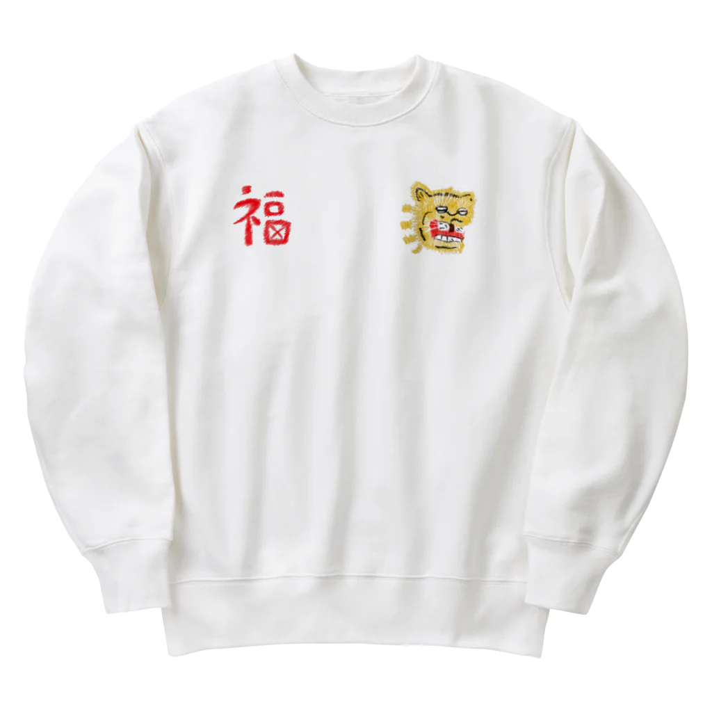 nishina-dashimakiのスーベニア 虎 福  Heavyweight Crew Neck Sweatshirt