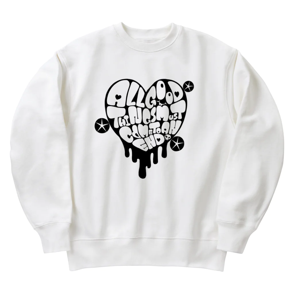 ぱにまる屋のドロドロハート Heavyweight Crew Neck Sweatshirt