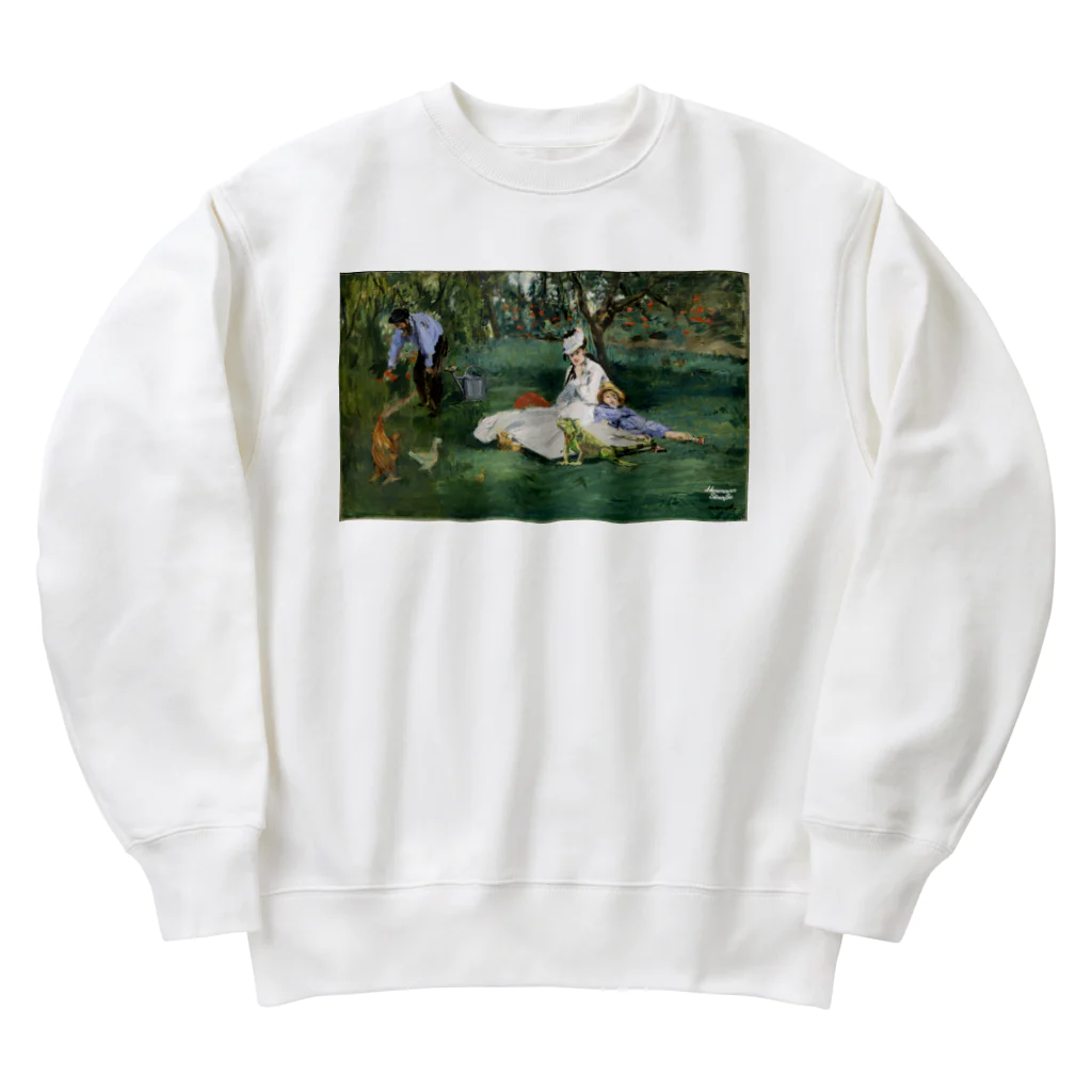 HermannStrasseのモネとグリーンイグアナ Heavyweight Crew Neck Sweatshirt