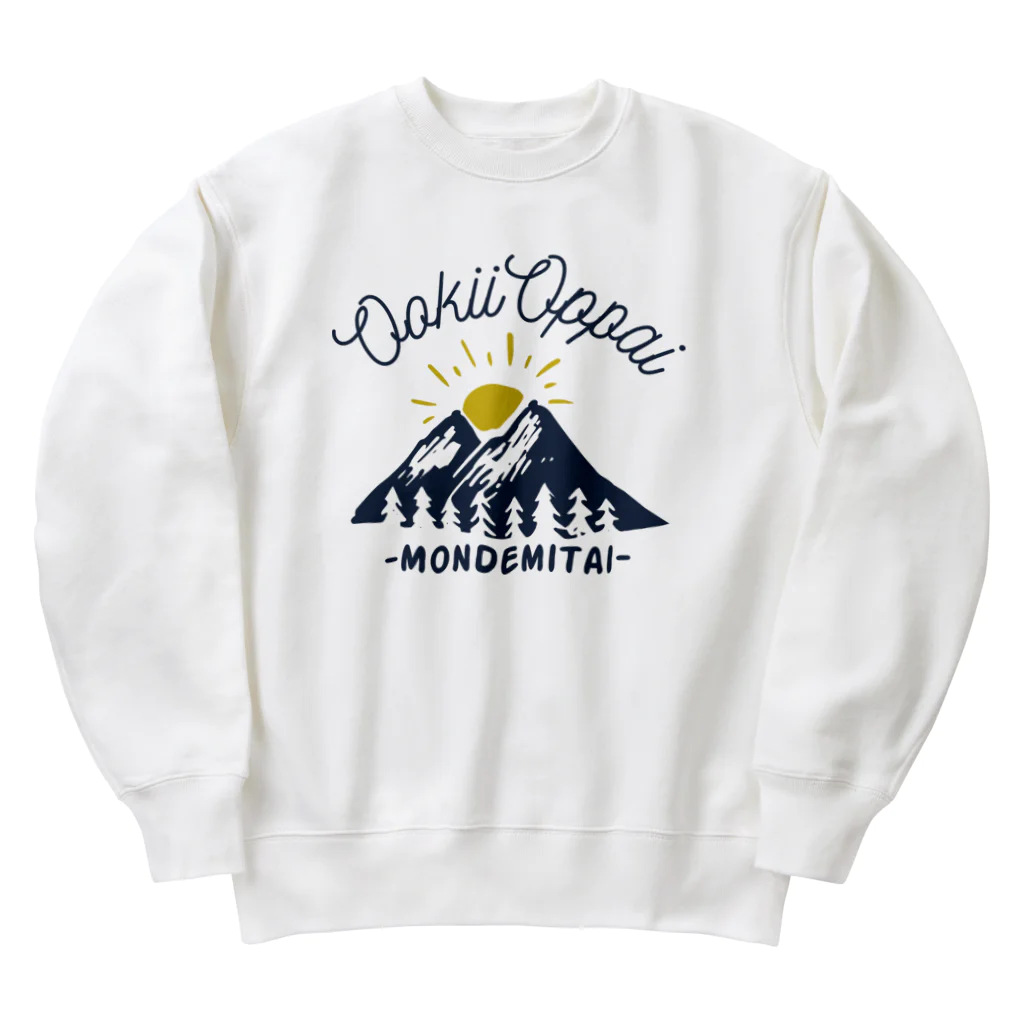 yamochan_shopのookii oppai monde mitai Heavyweight Crew Neck Sweatshirt