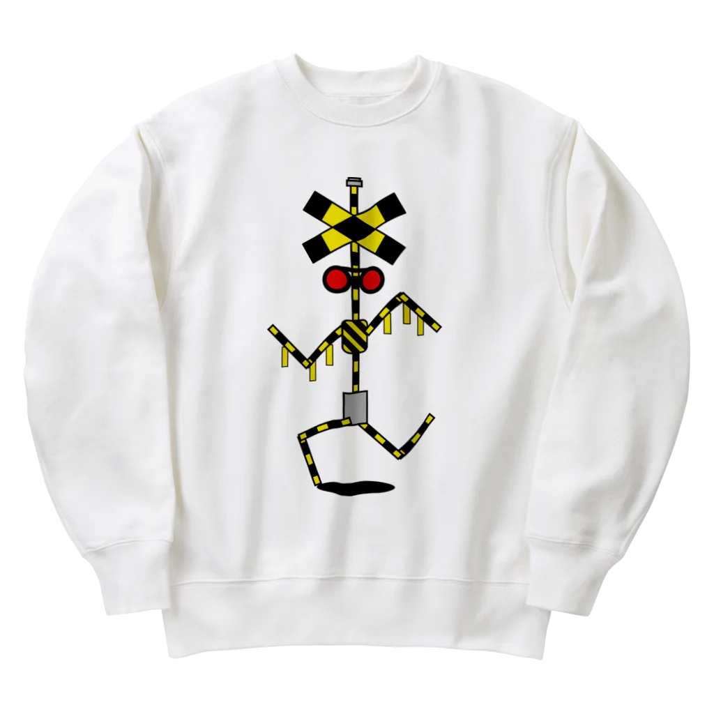 ゴロニャーのダサT屋さんの走れ！踏切 カンカン くん Railroad crossing ふみきり フミキリ  Heavyweight Crew Neck Sweatshirt